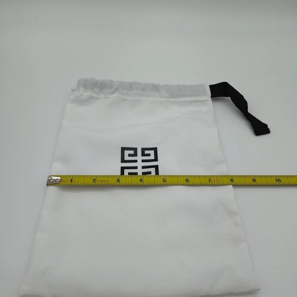 GIVENCHY White Cotton Dust Bag Drawstring Pouch 10.5x8 NWOT